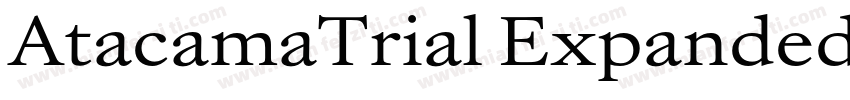 AtacamaTrial ExpandedLight字体转换
